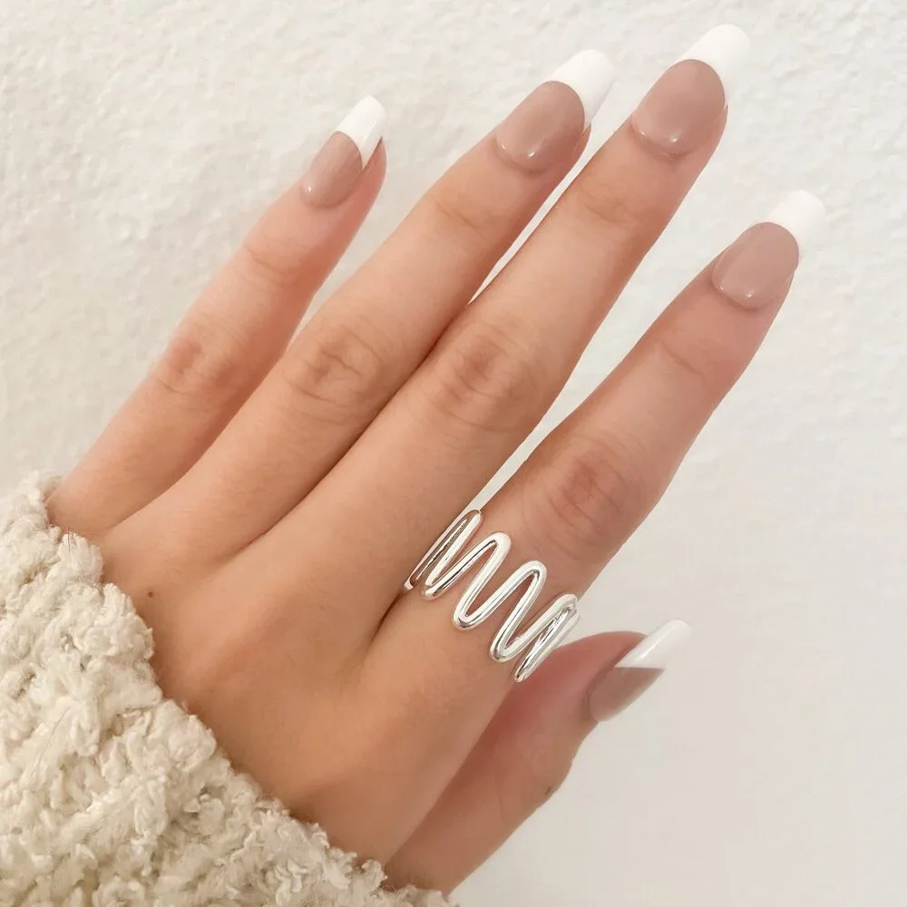 925 Sterling Silver Wide Ring Statement Ring Mode… - image 7